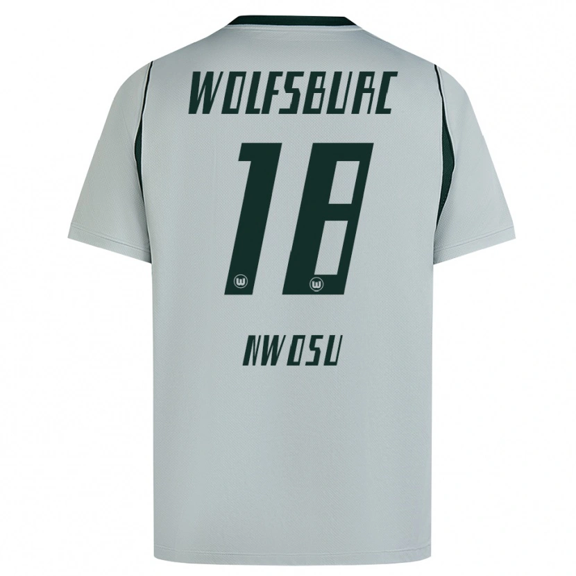 Danxen Kvinder Lewis Nwosu #18 Grå Grøn Udebane Spillertrøjer 2026/27 Trøje T-Shirt