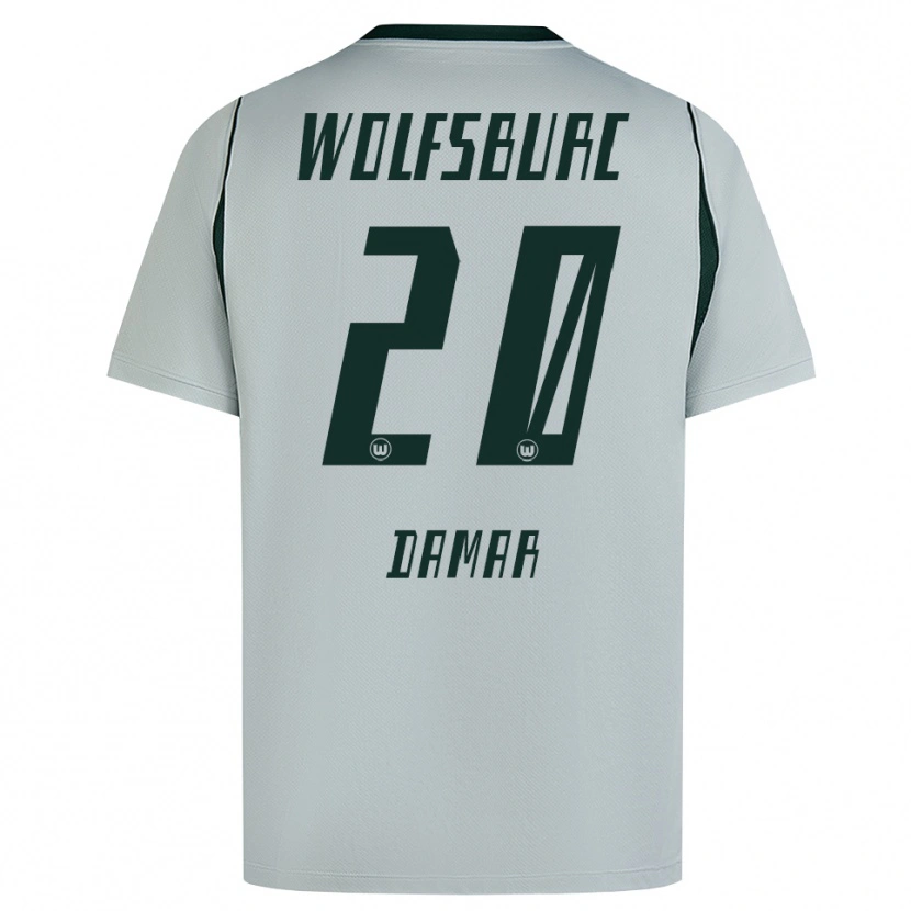 Danxen Kvinder Muhammed Damar #20 Grå Grøn Udebane Spillertrøjer 2026/27 Trøje T-Shirt