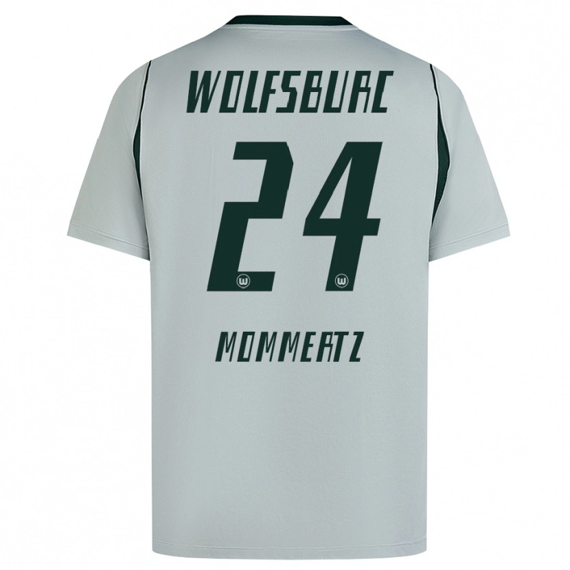 Danxen Kvinder Benjamin Mommertz #24 Grå Grøn Udebane Spillertrøjer 2026/27 Trøje T-Shirt