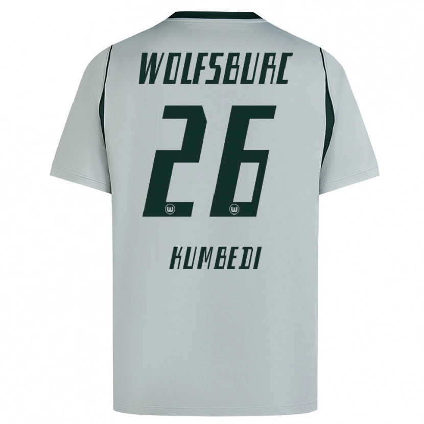 Danxen Kvinder Saël Kumbedi #26 Grå Grøn Udebane Spillertrøjer 2026/27 Trøje T-Shirt
