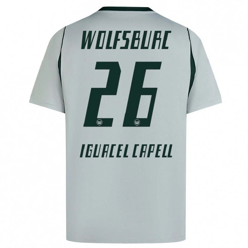 Danxen Kvinder Diego Iguacel Capell #26 Grå Grøn Udebane Spillertrøjer 2026/27 Trøje T-Shirt