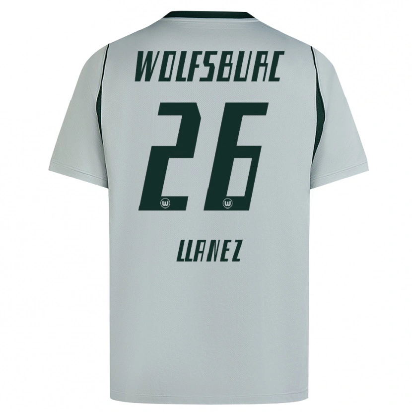Danxen Kvinder Ulysses Llanez #26 Grå Grøn Udebane Spillertrøjer 2026/27 Trøje T-Shirt