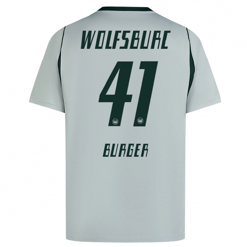 Danxen Kvinder Jan Bürger #41 Grå Grøn Udebane Spillertrøjer 2026/27 Trøje T-Shirt