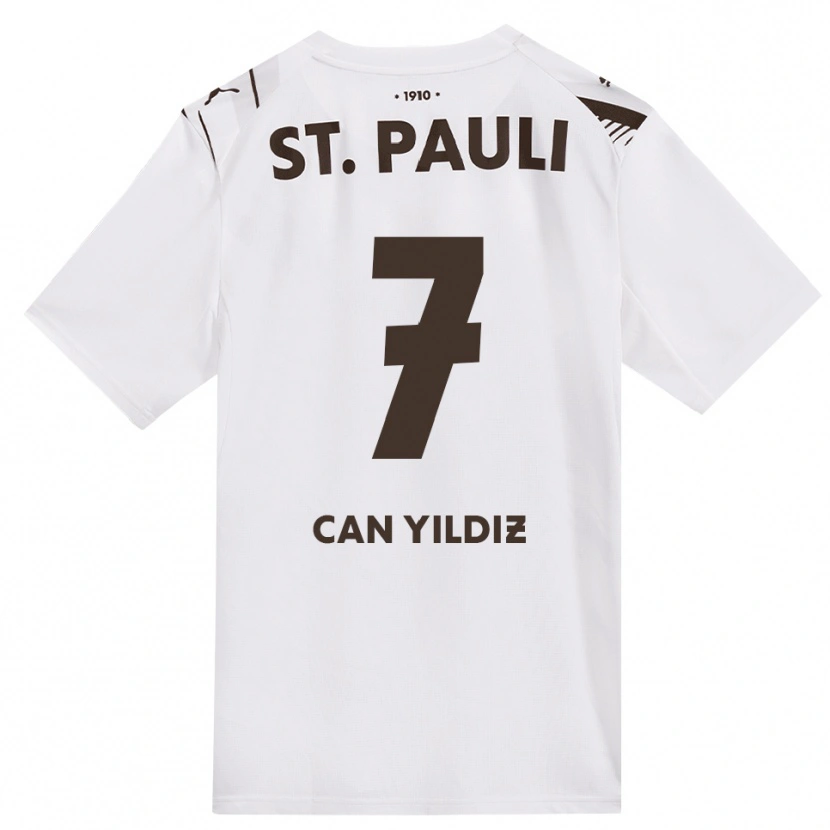Danxen Kvinder Emre Can Yildiz #7 Cafe Hvid Rød Udebane Spillertrøjer 2026/27 Trøje T-Shirt