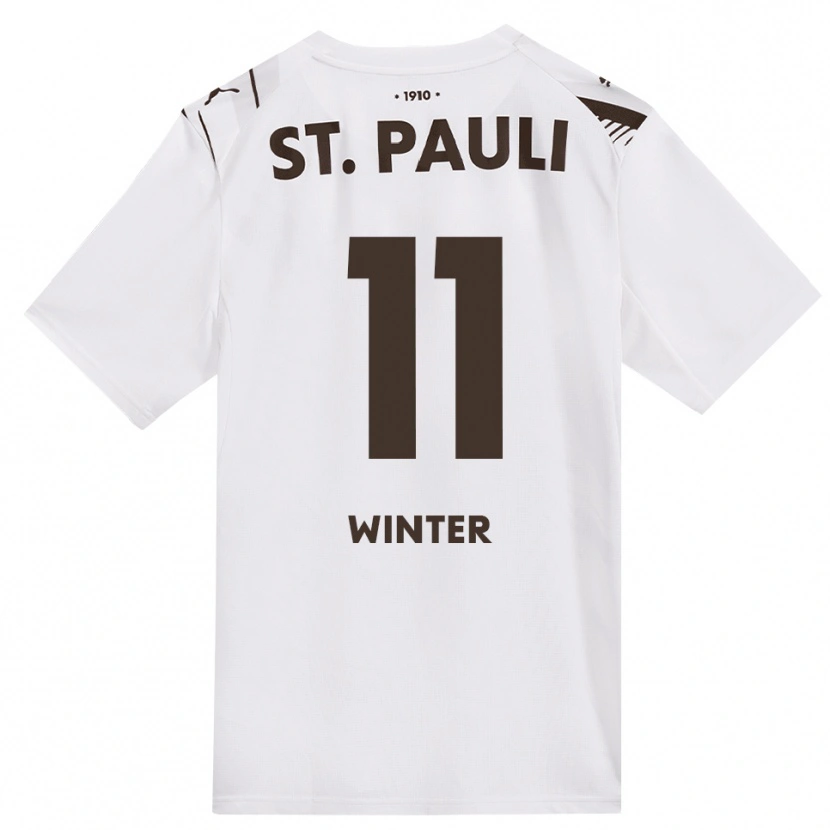 Danxen Kvinder Bennet Winter #11 Cafe Hvid Rød Udebane Spillertrøjer 2026/27 Trøje T-Shirt