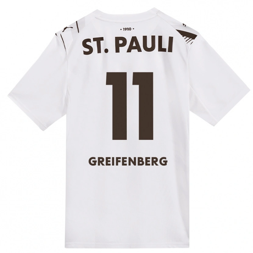 Danxen Kvinder Ann-Sophie Greifenberg #11 Cafe Hvid Rød Udebane Spillertrøjer 2026/27 Trøje T-Shirt