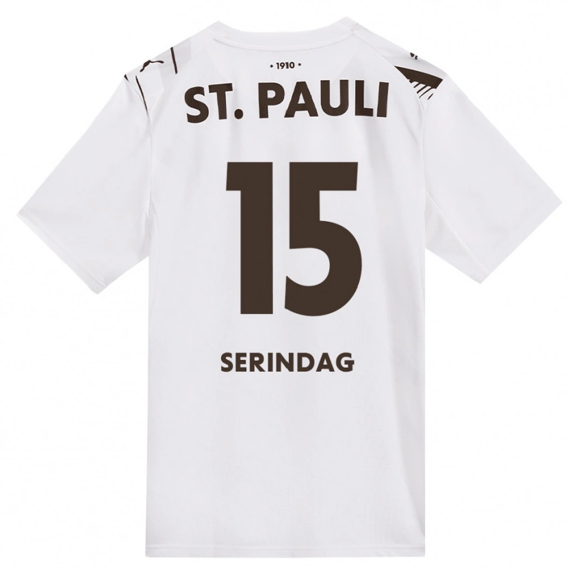Danxen Kvinder Levin Serindag #15 Cafe Hvid Rød Udebane Spillertrøjer 2026/27 Trøje T-Shirt
