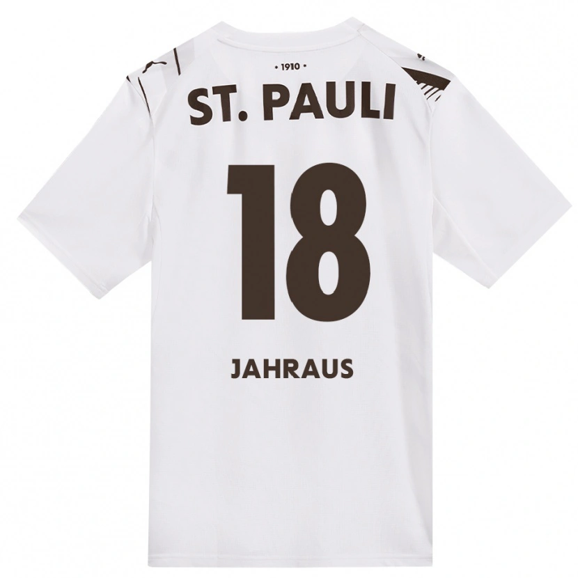 Danxen Kvinder Luis Jahraus #18 Cafe Hvid Rød Udebane Spillertrøjer 2026/27 Trøje T-Shirt
