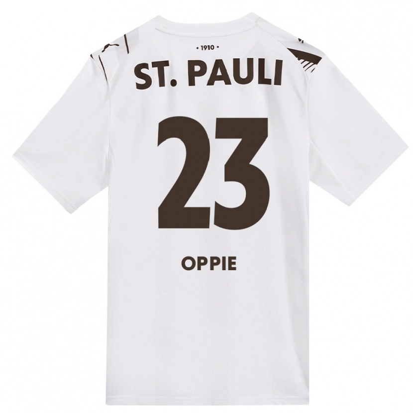Danxen Kvinder Louis Oppie #23 Cafe Hvid Rød Udebane Spillertrøjer 2026/27 Trøje T-Shirt