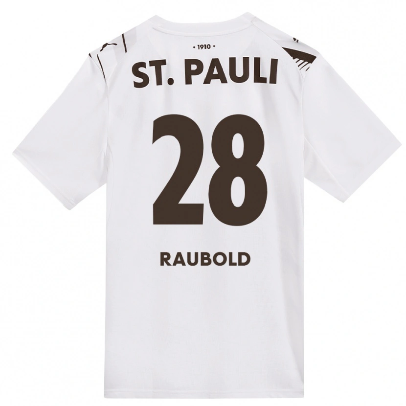 Danxen Kvinder Jannis Raubold #28 Cafe Hvid Rød Udebane Spillertrøjer 2026/27 Trøje T-Shirt