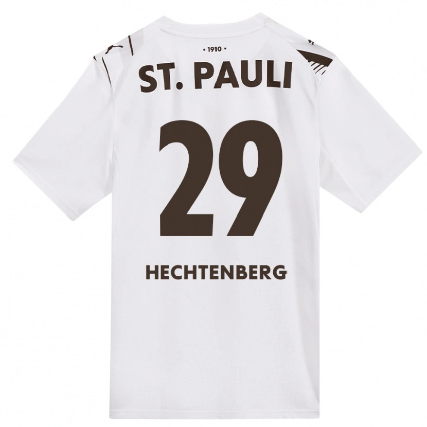 Danxen Kvinder Julia Hechtenberg #29 Cafe Hvid Rød Udebane Spillertrøjer 2026/27 Trøje T-Shirt