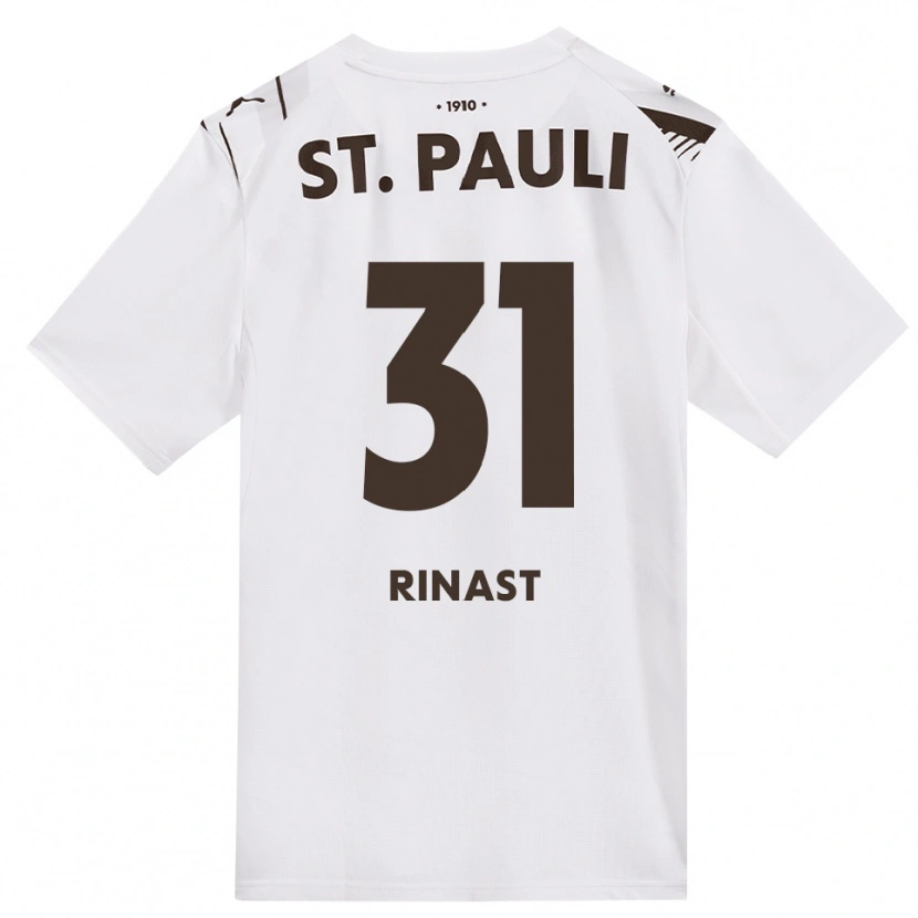 Danxen Kvinder Rachel Rinast #31 Cafe Hvid Rød Udebane Spillertrøjer 2026/27 Trøje T-Shirt