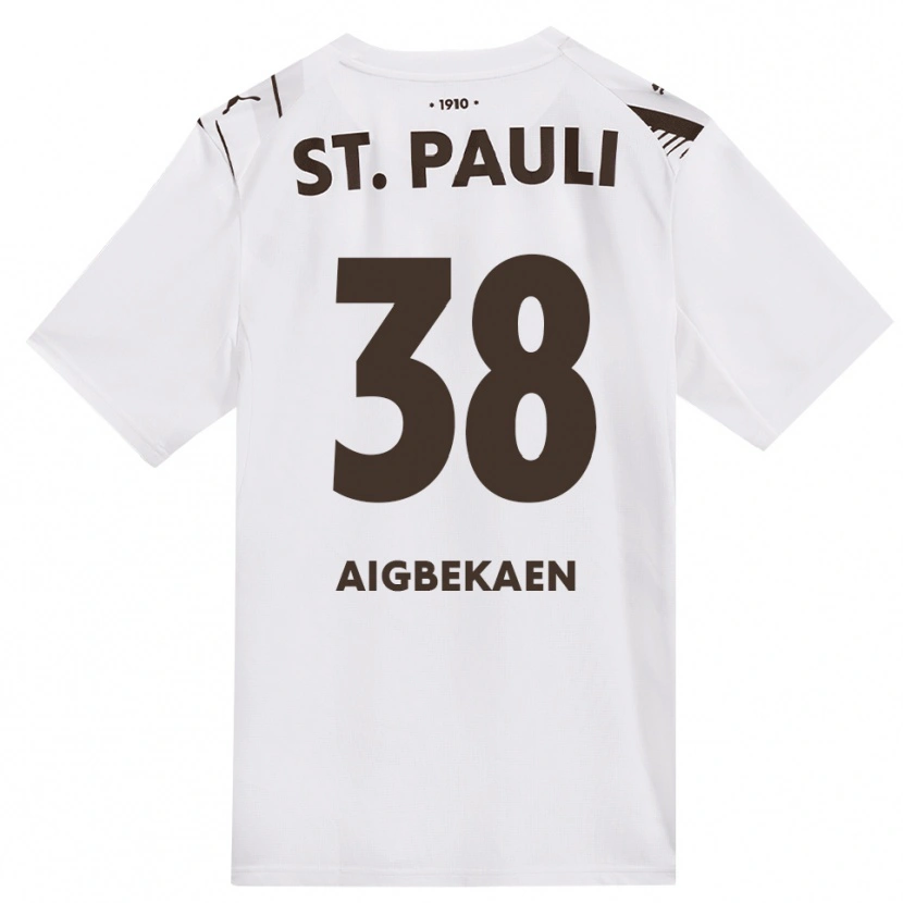 Danxen Kvinder Romeo Aigbekaen #38 Cafe Hvid Rød Udebane Spillertrøjer 2026/27 Trøje T-Shirt
