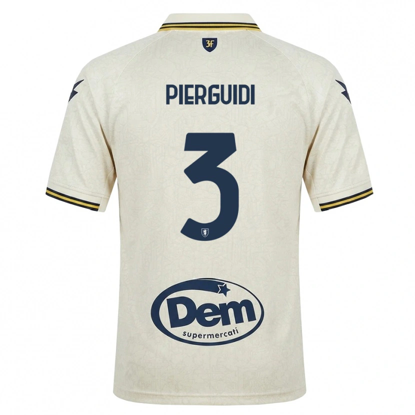 Danxen Kvinder Vittorio Pierguidi #3 Oldlace Gul Sort Udebane Spillertrøjer 2026/27 Trøje T-Shirt