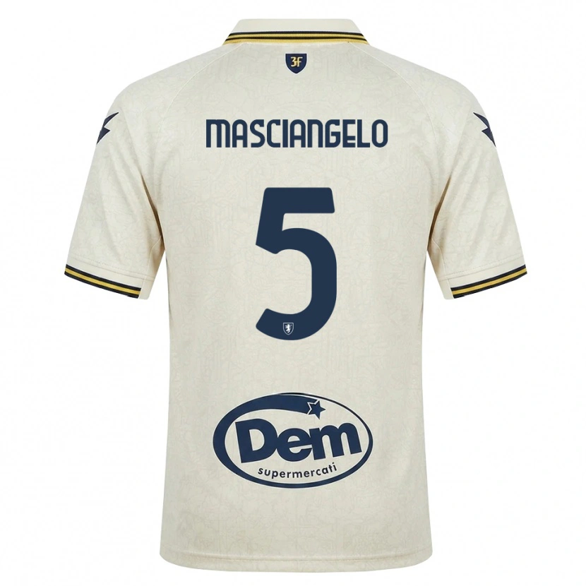 Danxen Kvinder Edoardo Masciangelo #5 Oldlace Gul Sort Udebane Spillertrøjer 2026/27 Trøje T-Shirt