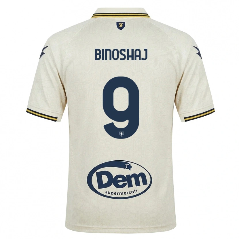 Danxen Kvinder Samuele Binoshaj #9 Oldlace Gul Sort Udebane Spillertrøjer 2026/27 Trøje T-Shirt