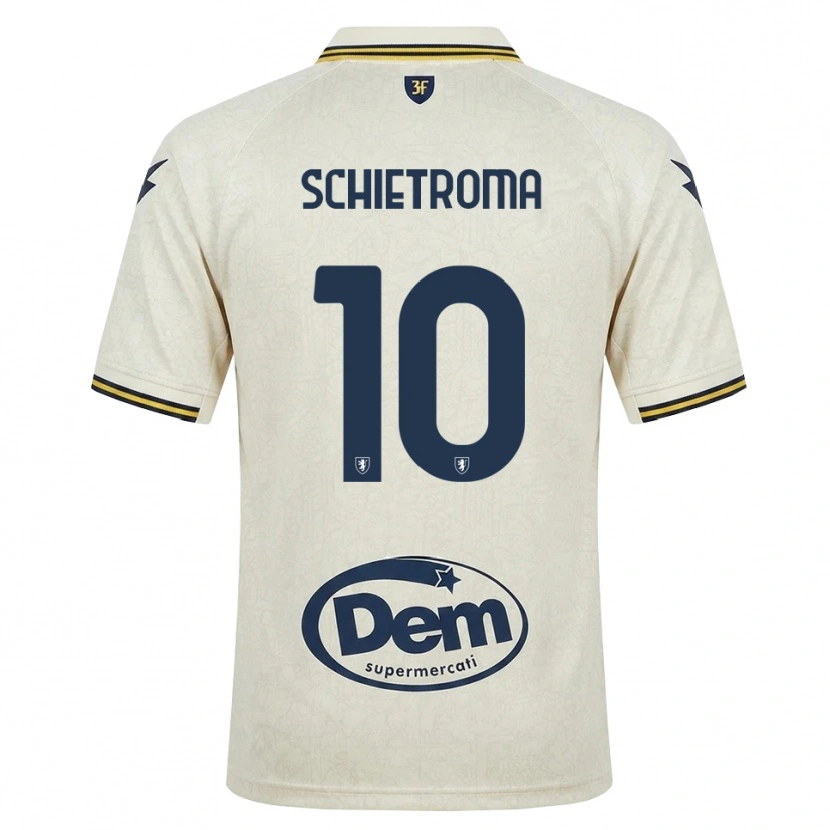 Danxen Kvinder Lorenzo Schietroma #10 Oldlace Gul Sort Udebane Spillertrøjer 2026/27 Trøje T-Shirt