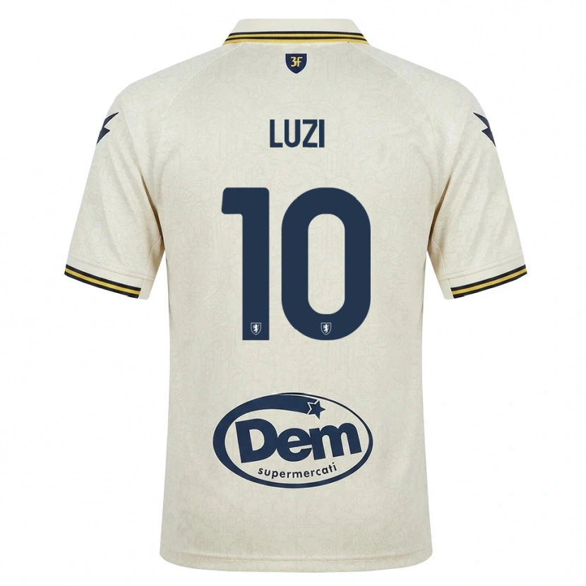 Danxen Kvinder Daniel Luzi #10 Oldlace Gul Sort Udebane Spillertrøjer 2026/27 Trøje T-Shirt