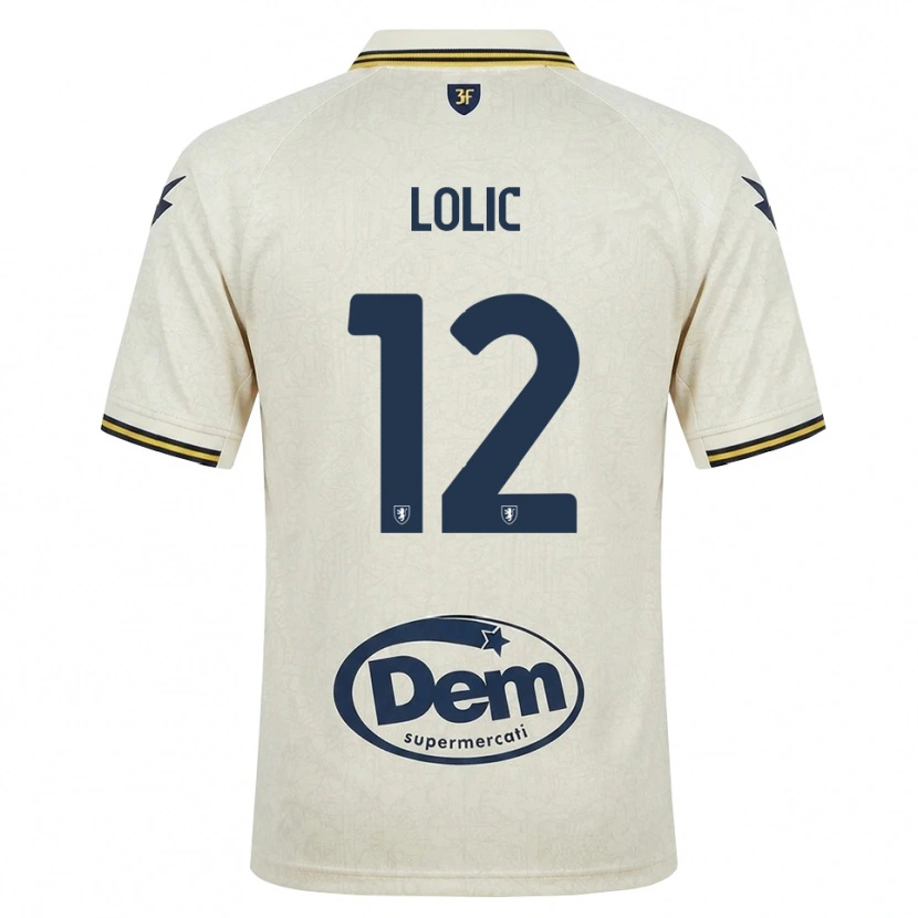 Danxen Kvinder Eldin Lolic #12 Oldlace Gul Sort Udebane Spillertrøjer 2026/27 Trøje T-Shirt