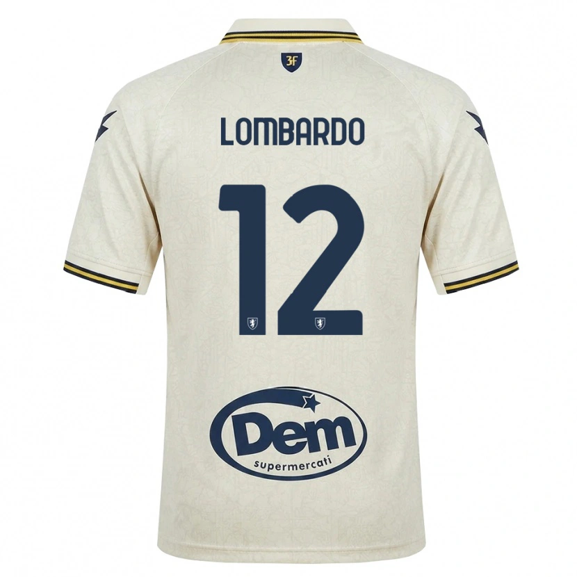 Danxen Kvinder Alessandro Lombardo #12 Oldlace Gul Sort Udebane Spillertrøjer 2026/27 Trøje T-Shirt