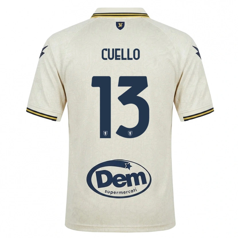 Danxen Kvinder Gabriel Cuello #13 Oldlace Gul Sort Udebane Spillertrøjer 2026/27 Trøje T-Shirt