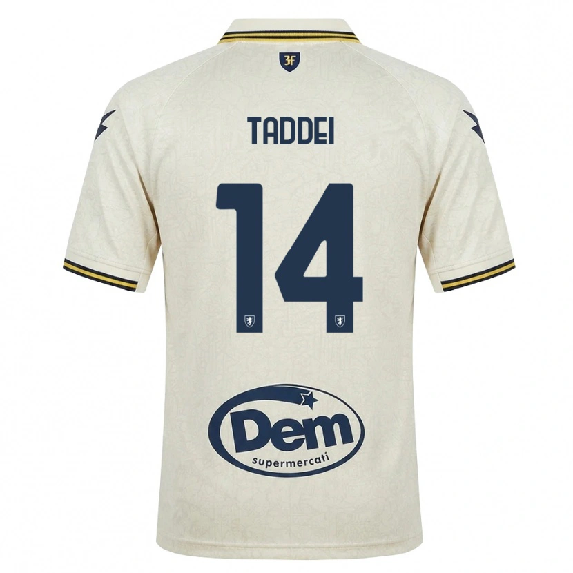 Danxen Kvinder Leonardo Taddei #14 Oldlace Gul Sort Udebane Spillertrøjer 2026/27 Trøje T-Shirt