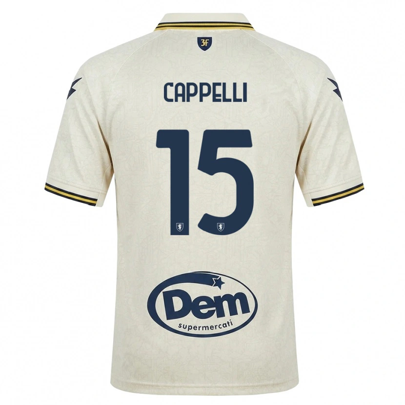 Danxen Kvinder Rocco Cappelli #15 Oldlace Gul Sort Udebane Spillertrøjer 2026/27 Trøje T-Shirt