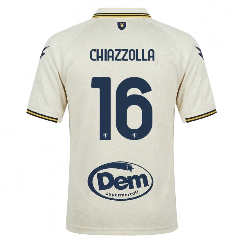 Danxen Kvinder Marco Chiazzolla #16 Oldlace Gul Sort Udebane Spillertrøjer 2026/27 Trøje T-Shirt