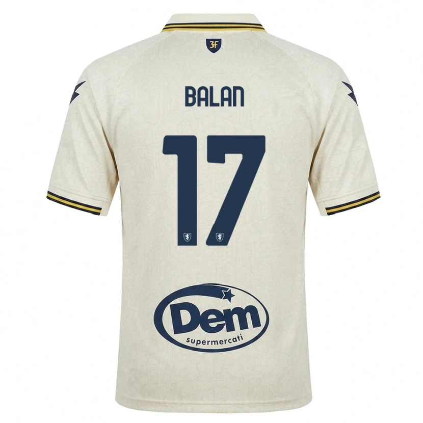 Danxen Kvinder Raul Balan #17 Oldlace Gul Sort Udebane Spillertrøjer 2026/27 Trøje T-Shirt