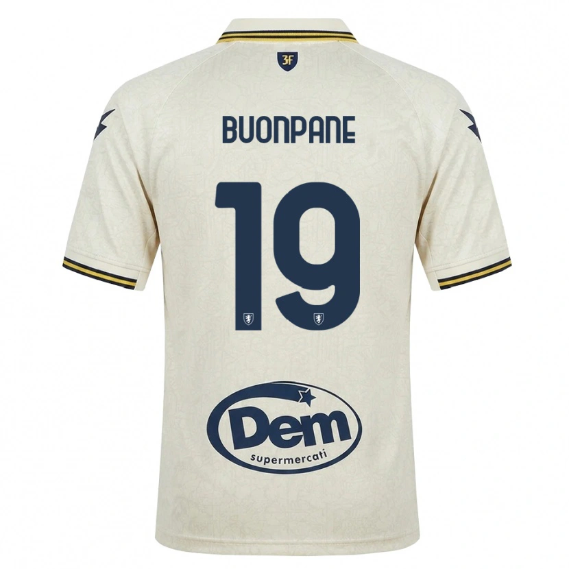 Danxen Kvinder Davide Buonpane #19 Oldlace Gul Sort Udebane Spillertrøjer 2026/27 Trøje T-Shirt