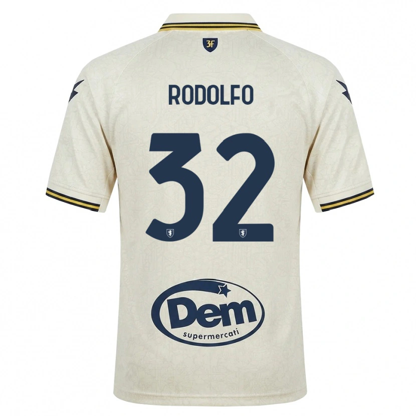 Danxen Kvinder Luca Rodolfo #32 Oldlace Gul Sort Udebane Spillertrøjer 2026/27 Trøje T-Shirt