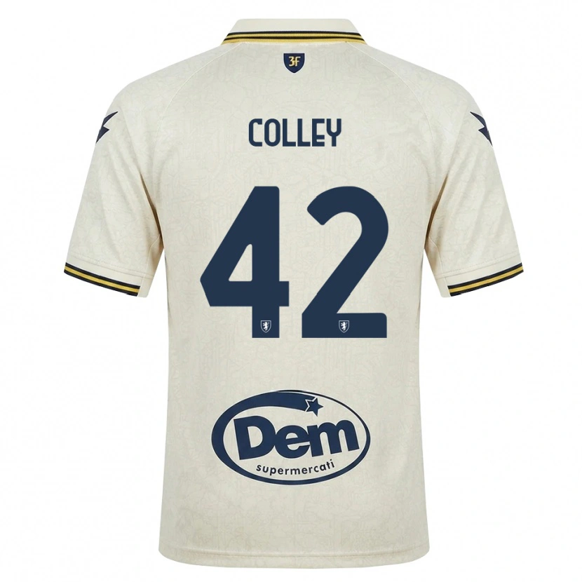 Danxen Kvinder Muhammed Colley #42 Oldlace Gul Sort Udebane Spillertrøjer 2026/27 Trøje T-Shirt
