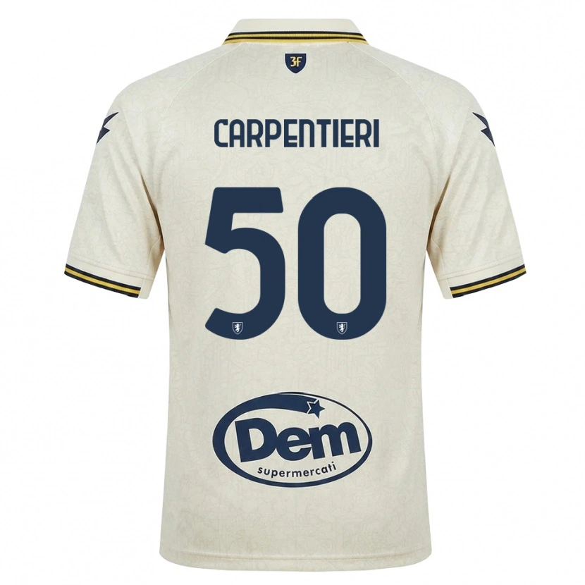 Danxen Kvinder Christian Carpentieri #50 Oldlace Gul Sort Udebane Spillertrøjer 2026/27 Trøje T-Shirt