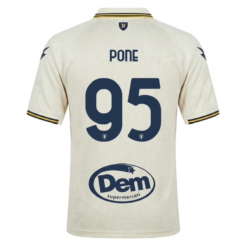 Danxen Kvinder Cristian Pone #95 Oldlace Gul Sort Udebane Spillertrøjer 2026/27 Trøje T-Shirt