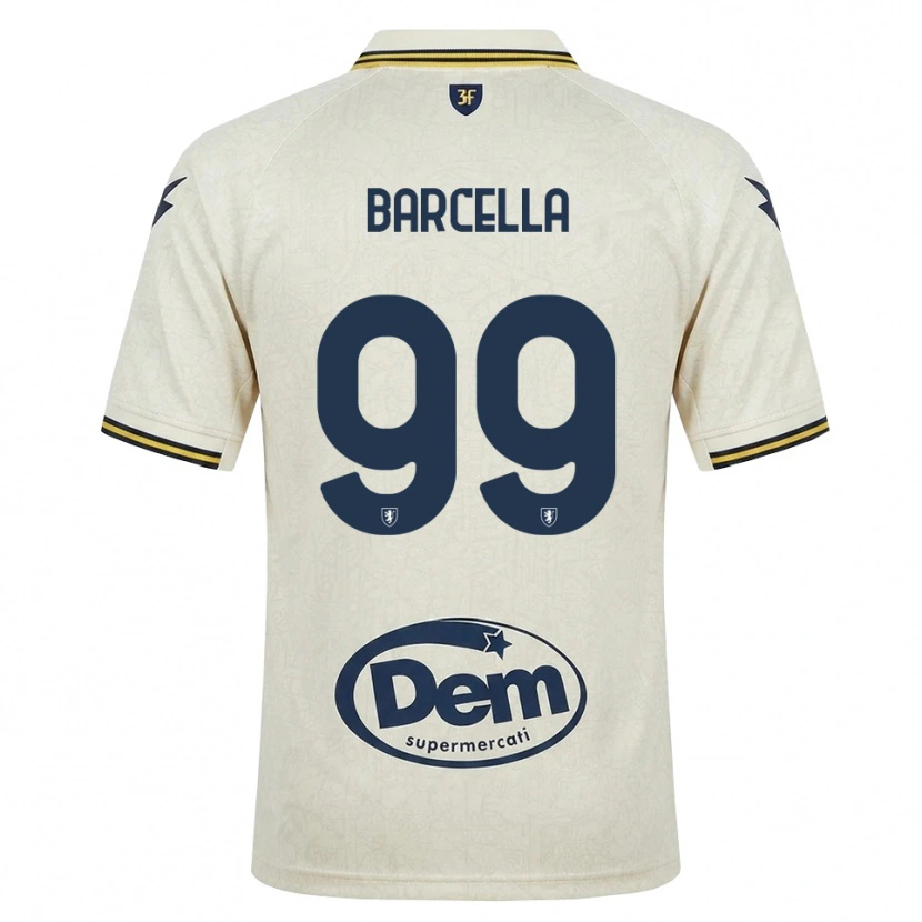 Danxen Kvinder Kevin Barcella #99 Oldlace Gul Sort Udebane Spillertrøjer 2026/27 Trøje T-Shirt
