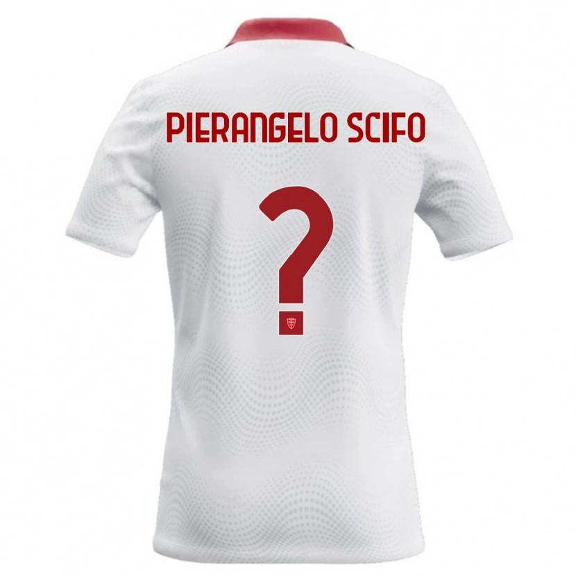 Danxen Kvinder Dennis Pierange Scifo #0 Hvid Rød Udebane Spillertrøjer 2026/27 Trøje T-Shirt