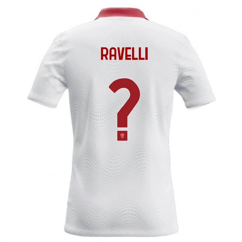 Danxen Kvinder Etienne Ravelli #0 Hvid Rød Udebane Spillertrøjer 2026/27 Trøje T-Shirt