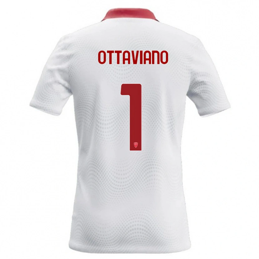 Danxen Kvinder Alessandro Ottaviano #1 Hvid Rød Udebane Spillertrøjer 2026/27 Trøje T-Shirt