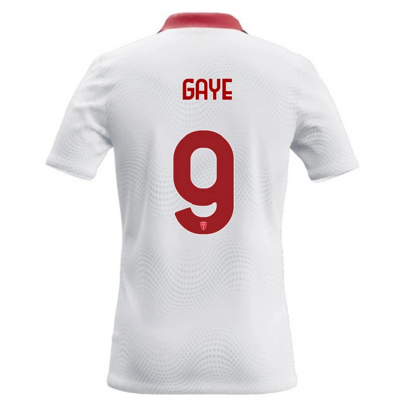 Danxen Kvinder Mamadou Gaye #9 Hvid Rød Udebane Spillertrøjer 2026/27 Trøje T-Shirt