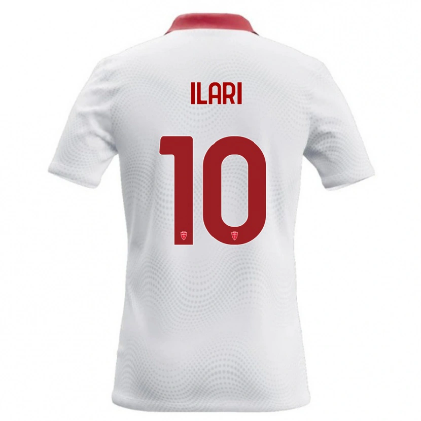 Danxen Kvinder Mario Ilari #10 Hvid Rød Udebane Spillertrøjer 2026/27 Trøje T-Shirt