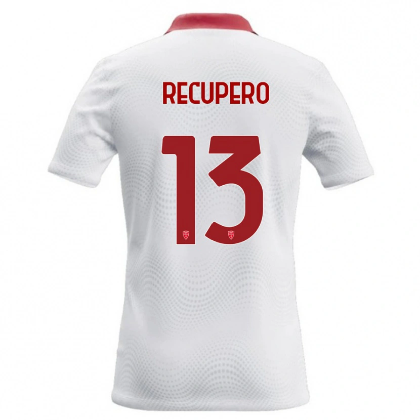 Danxen Kvinder Simone Recupero #13 Hvid Rød Udebane Spillertrøjer 2026/27 Trøje T-Shirt
