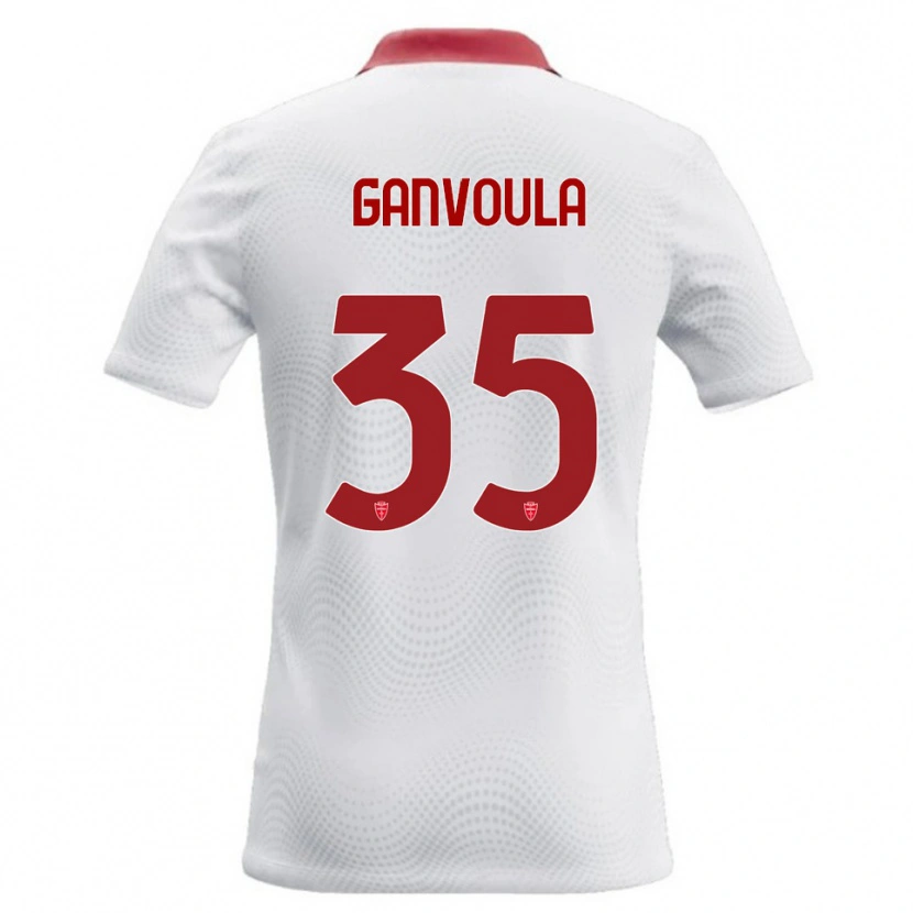 Danxen Kvinder Silvere Ganvoula #35 Hvid Rød Udebane Spillertrøjer 2026/27 Trøje T-Shirt