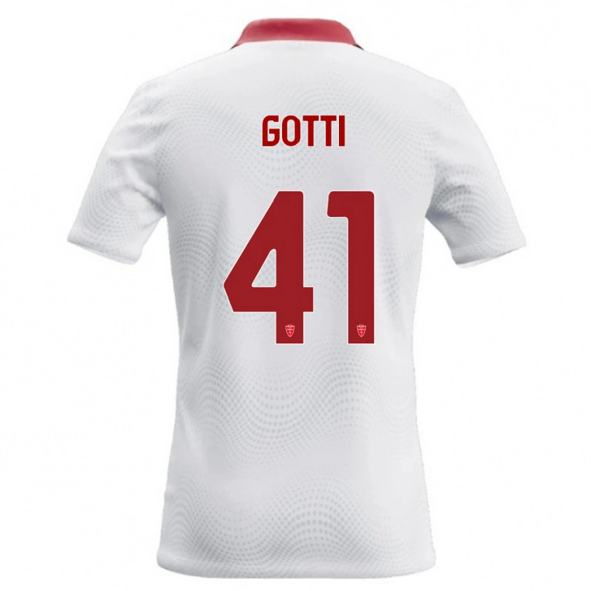 Danxen Kvinder Andrea Gotti #41 Hvid Rød Udebane Spillertrøjer 2026/27 Trøje T-Shirt