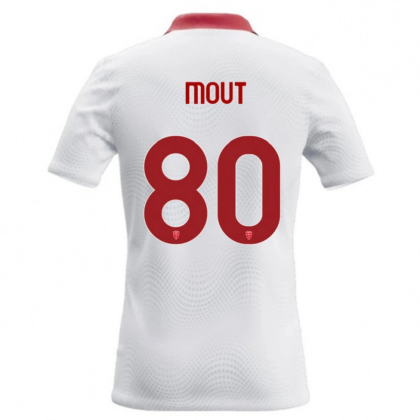 Danxen Kvinder Mathis Mout #80 Hvid Rød Udebane Spillertrøjer 2026/27 Trøje T-Shirt