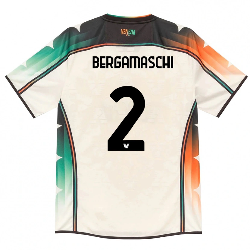 Danxen Kvinder Thomas Bergamaschi #2 Oldlace Orange Grøn Udebane Spillertrøjer 2026/27 Trøje T-Shirt