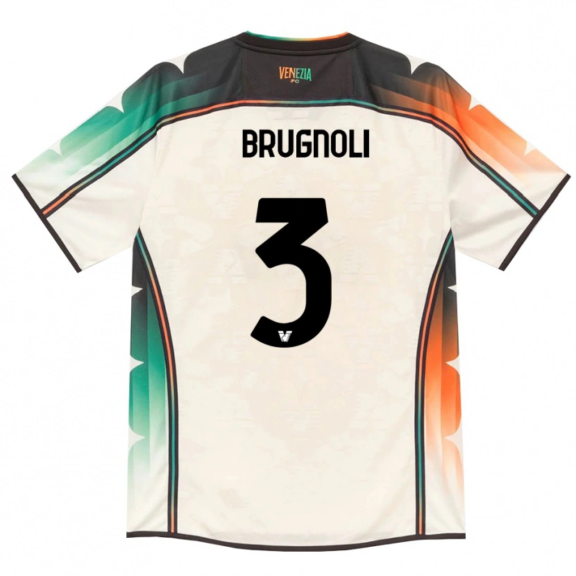 Danxen Kvinder Lorenzo Brugnoli #3 Oldlace Orange Grøn Udebane Spillertrøjer 2026/27 Trøje T-Shirt
