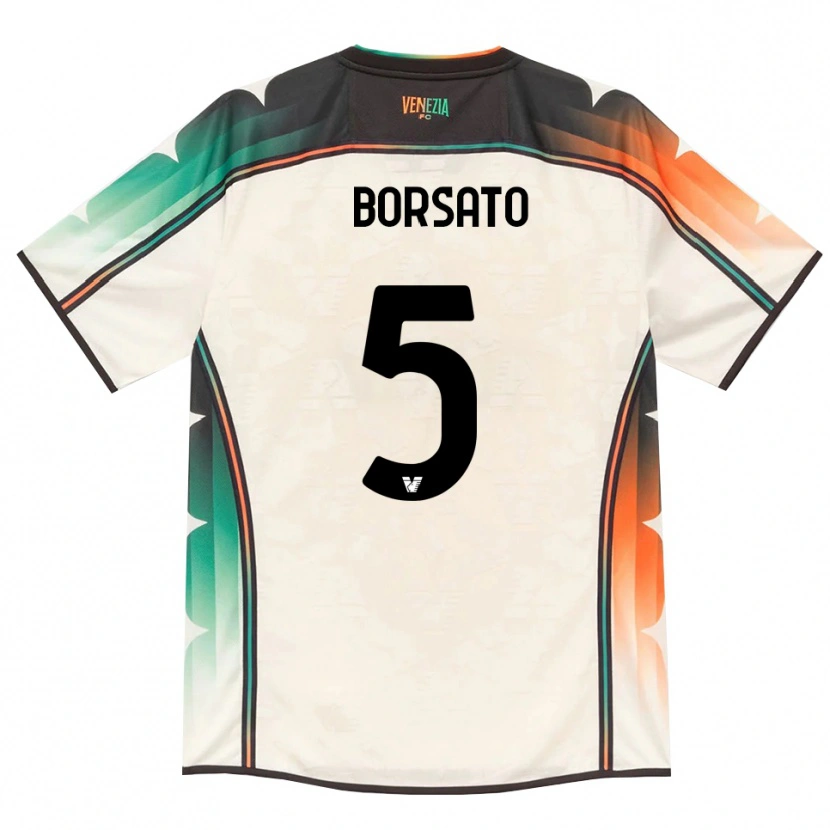 Danxen Kvinder Giulia Borsato #5 Oldlace Orange Grøn Udebane Spillertrøjer 2026/27 Trøje T-Shirt