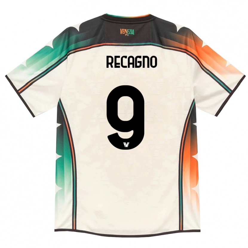 Danxen Kvinder Francesco Recagno #9 Oldlace Orange Grøn Udebane Spillertrøjer 2026/27 Trøje T-Shirt