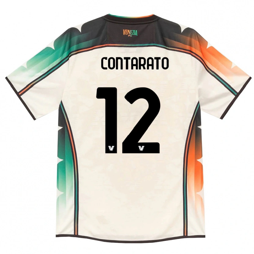 Danxen Kvinder Ettore Contarato #12 Oldlace Orange Grøn Udebane Spillertrøjer 2026/27 Trøje T-Shirt