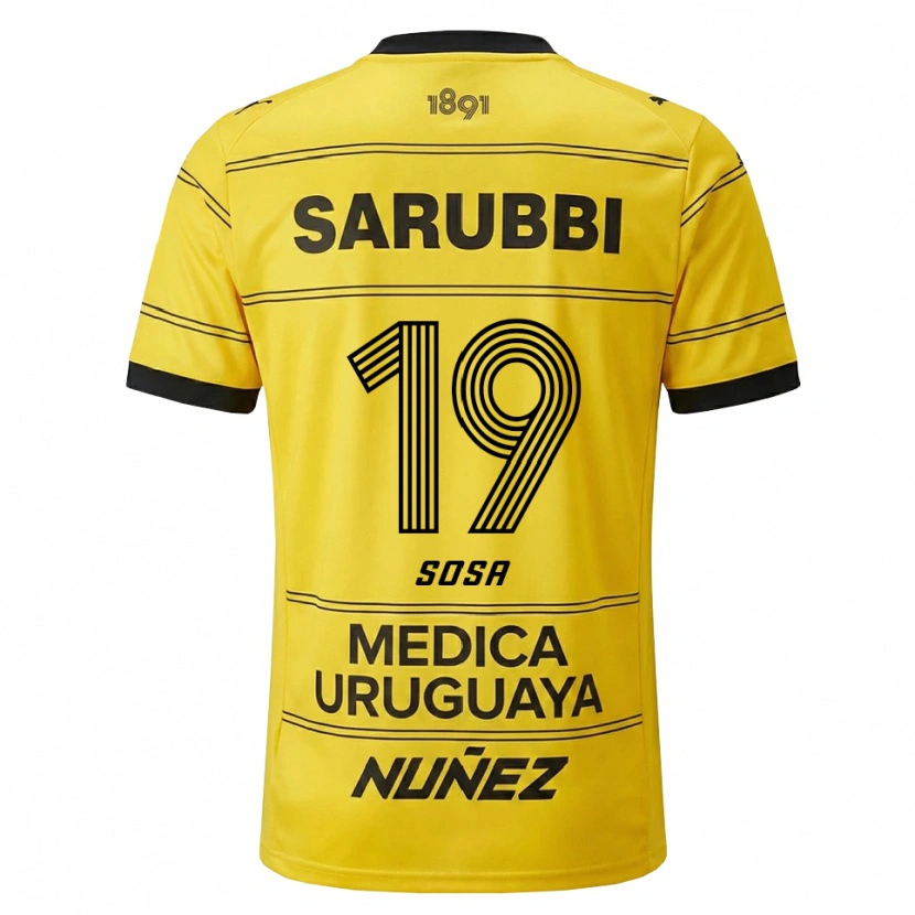 Danxen Kvinder Diego Sosa #19 Gul Sort Udebane Spillertrøjer 2026/27 Trøje T-Shirt